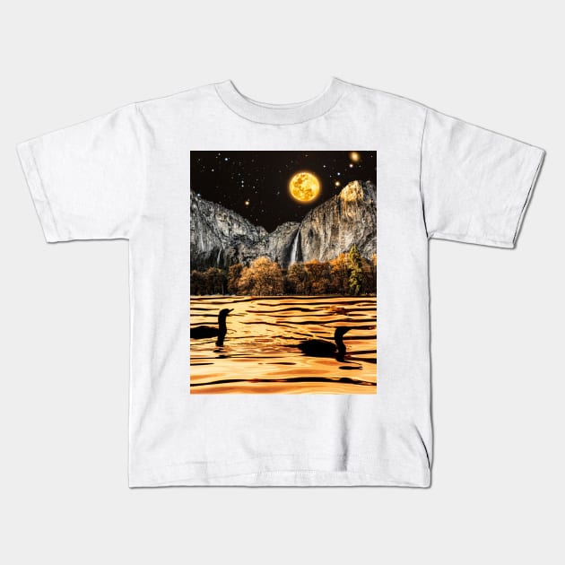 Golden hour Kids T-Shirt by Ali del sogno